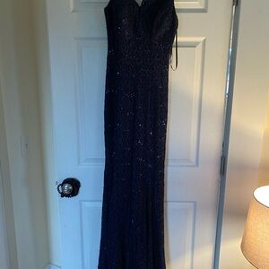 Xscape Navy Blue Maxi Dress